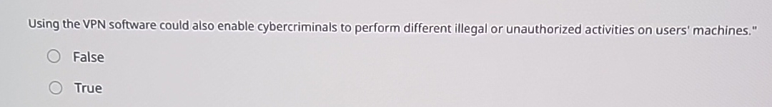 Using the VPN software could also enable