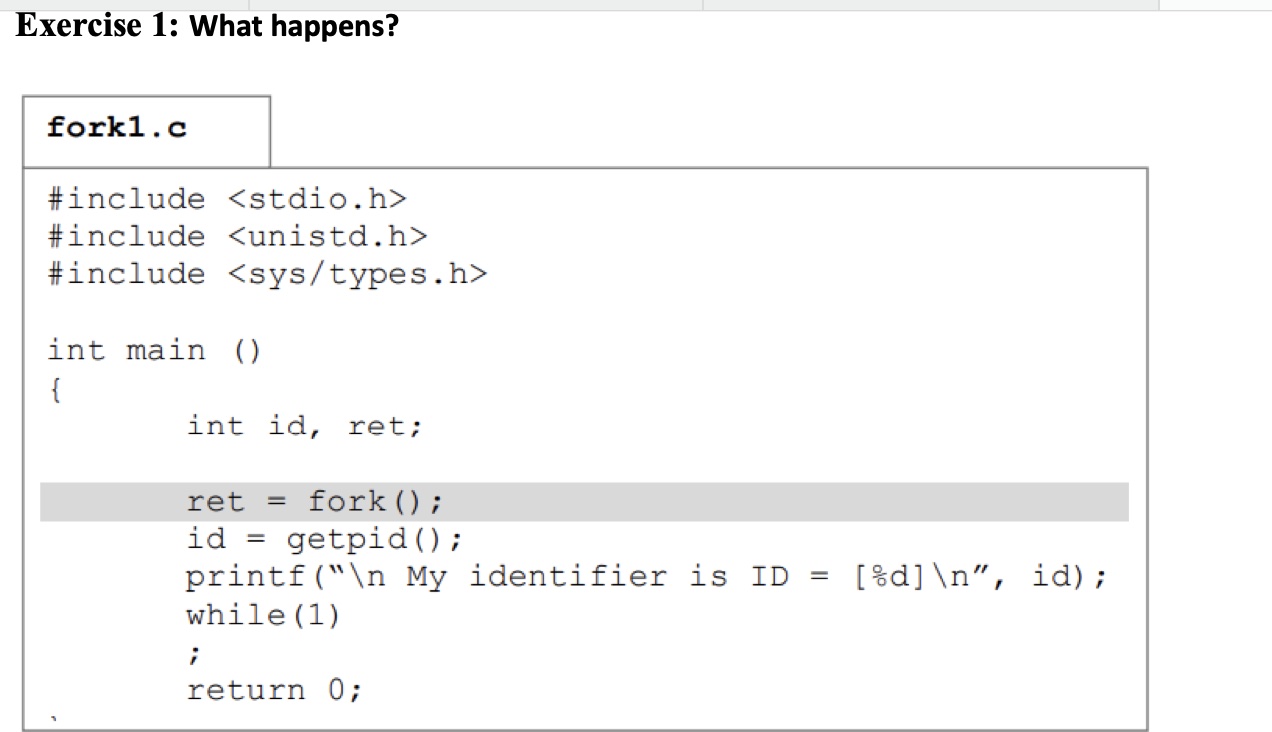 Exercise 1 : What happens?