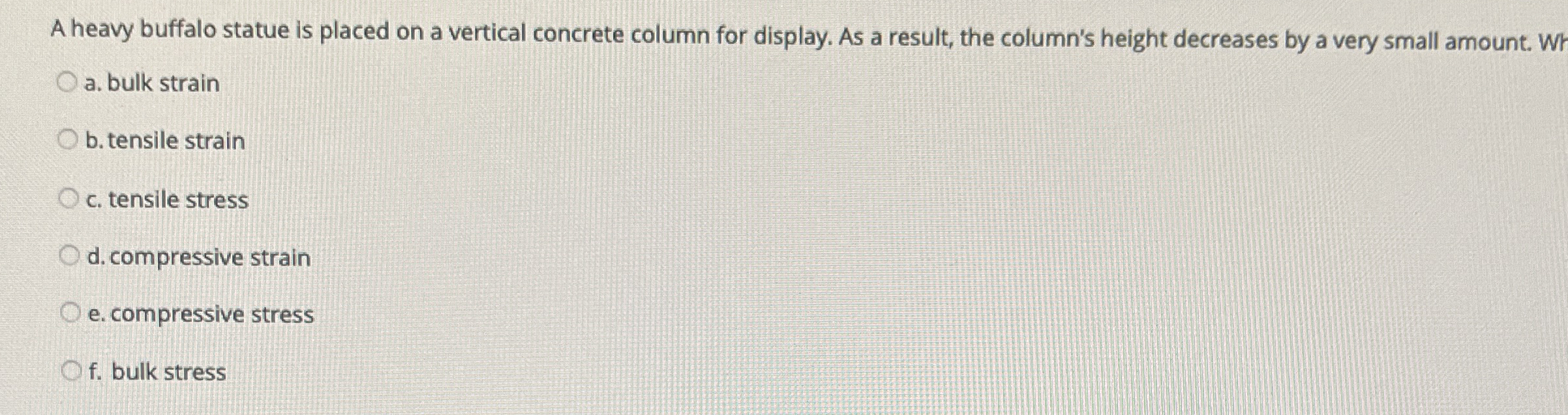 A heavy buffalo statue is placed on a vertical