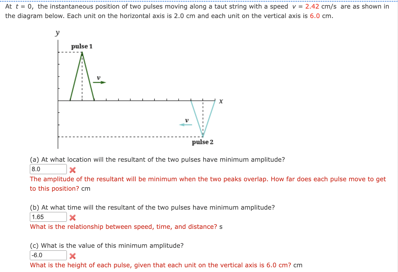 At \ ( t = 0 \ ) , the instantaneous position of