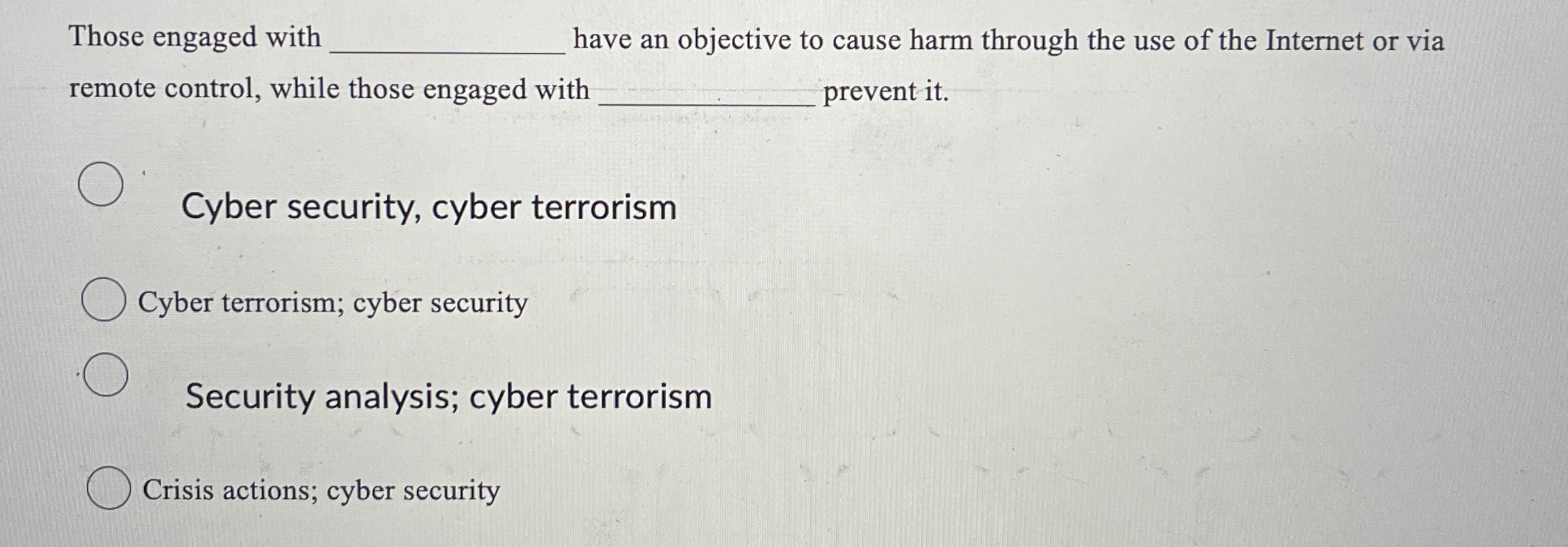 Those engaged with q , have an objective to cause