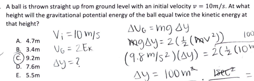 A ball is thrown straight up from ground level