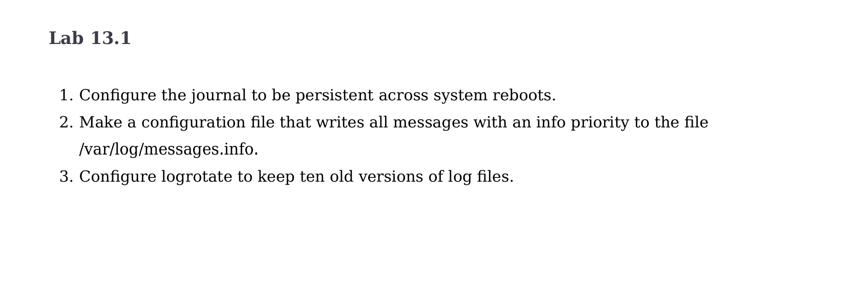 I use Centos 9 . Please help Lab 1 3 . 1 1 .