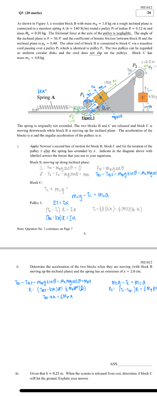 answer for ii is 4 . 0 6 m / s 2 and iii is 0 . 4