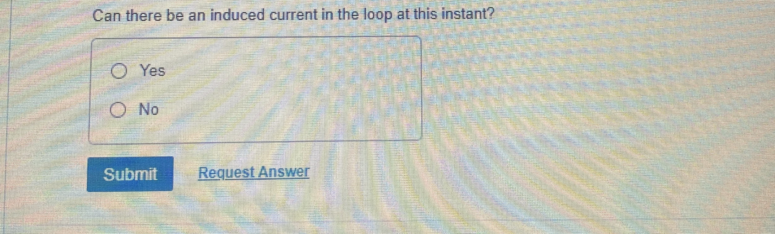 Can there be an induced current in the loop at