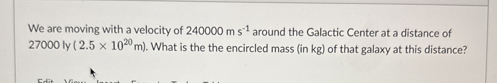 We are moving with a velocity of 2 4 0 0 0 0 m s