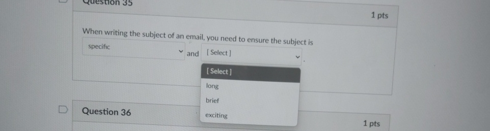 When writing the subject of an email, you need to