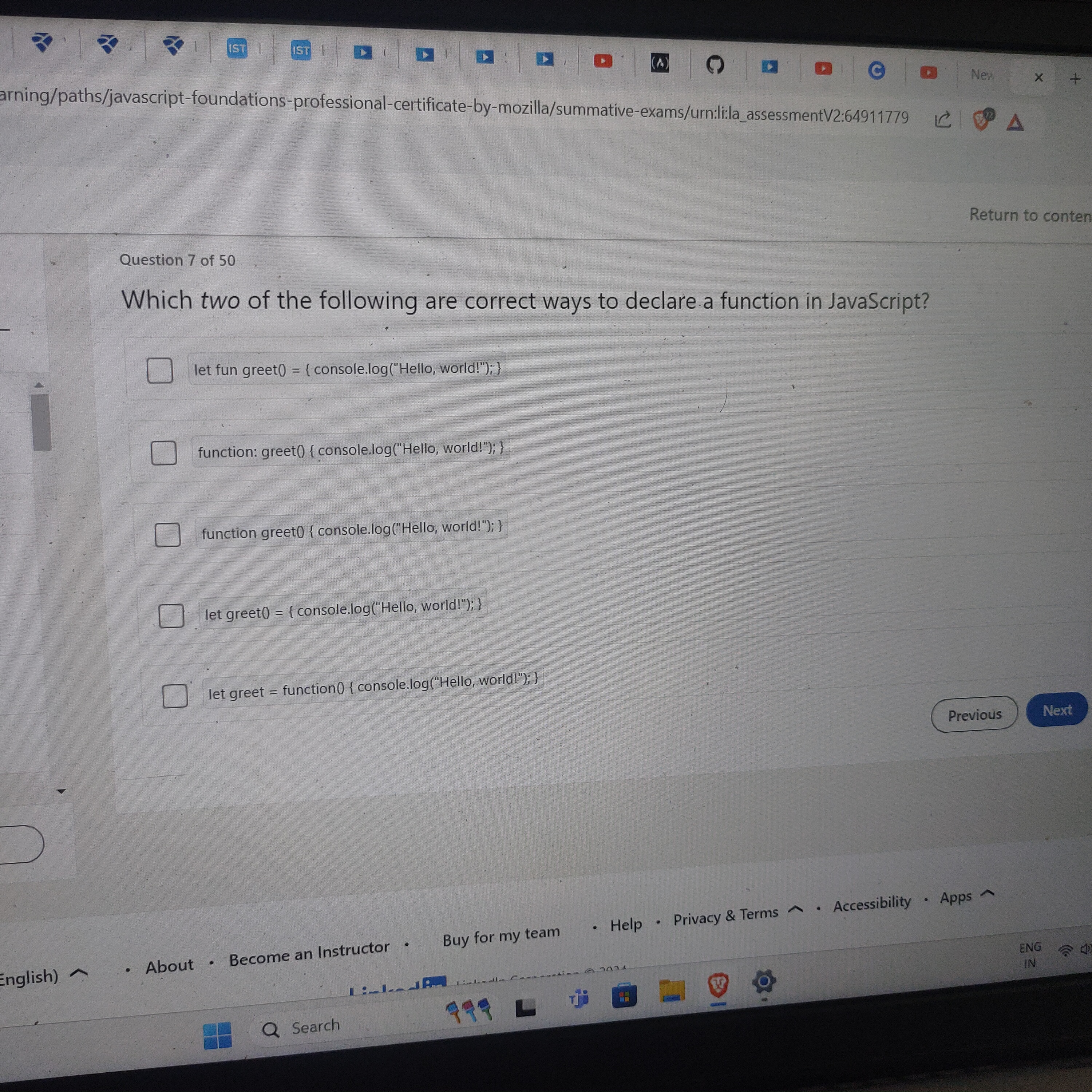 Question 7 of 5 0 Which two of the following are