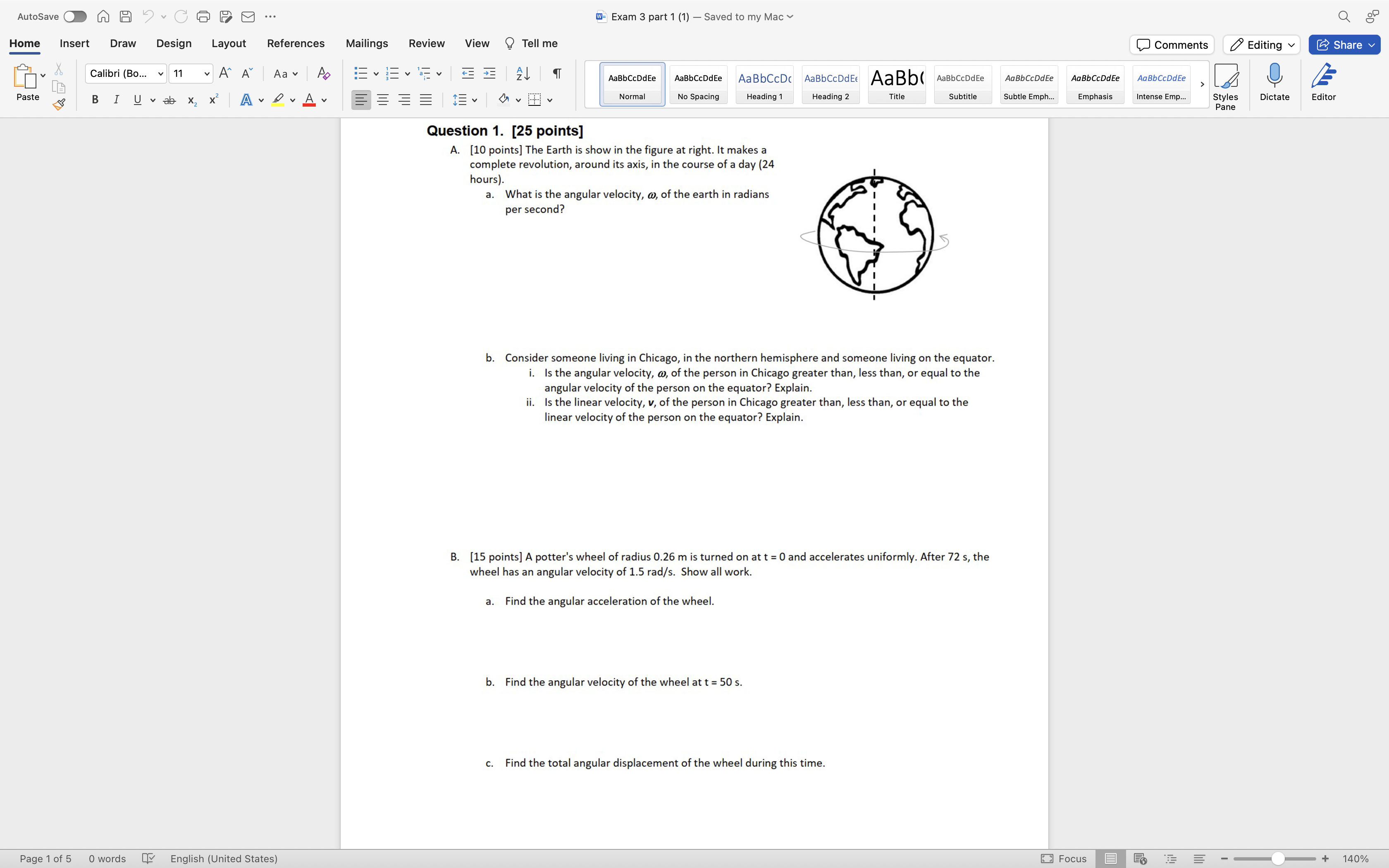 Question 1 . [ 2 5 points ] A . [ 1 0 points ]