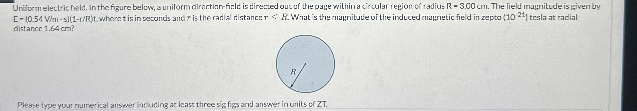 Uniform electric field. In the figure below, a