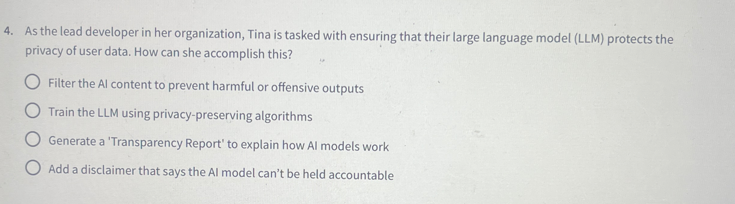 As the lead developer in her organization, Tina