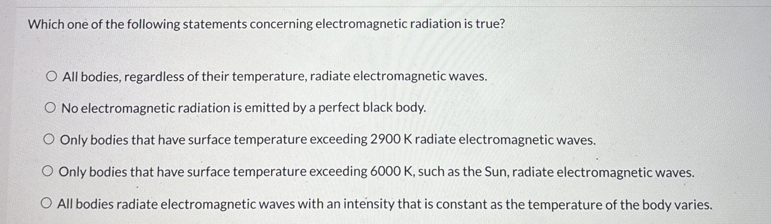 Which one of the following statements concerning