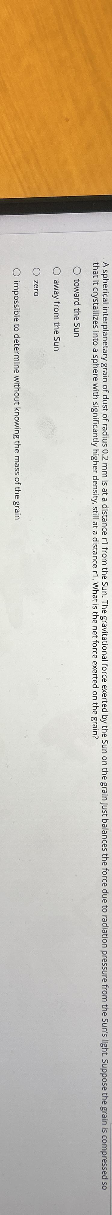 that it crystallizes into a sphere with