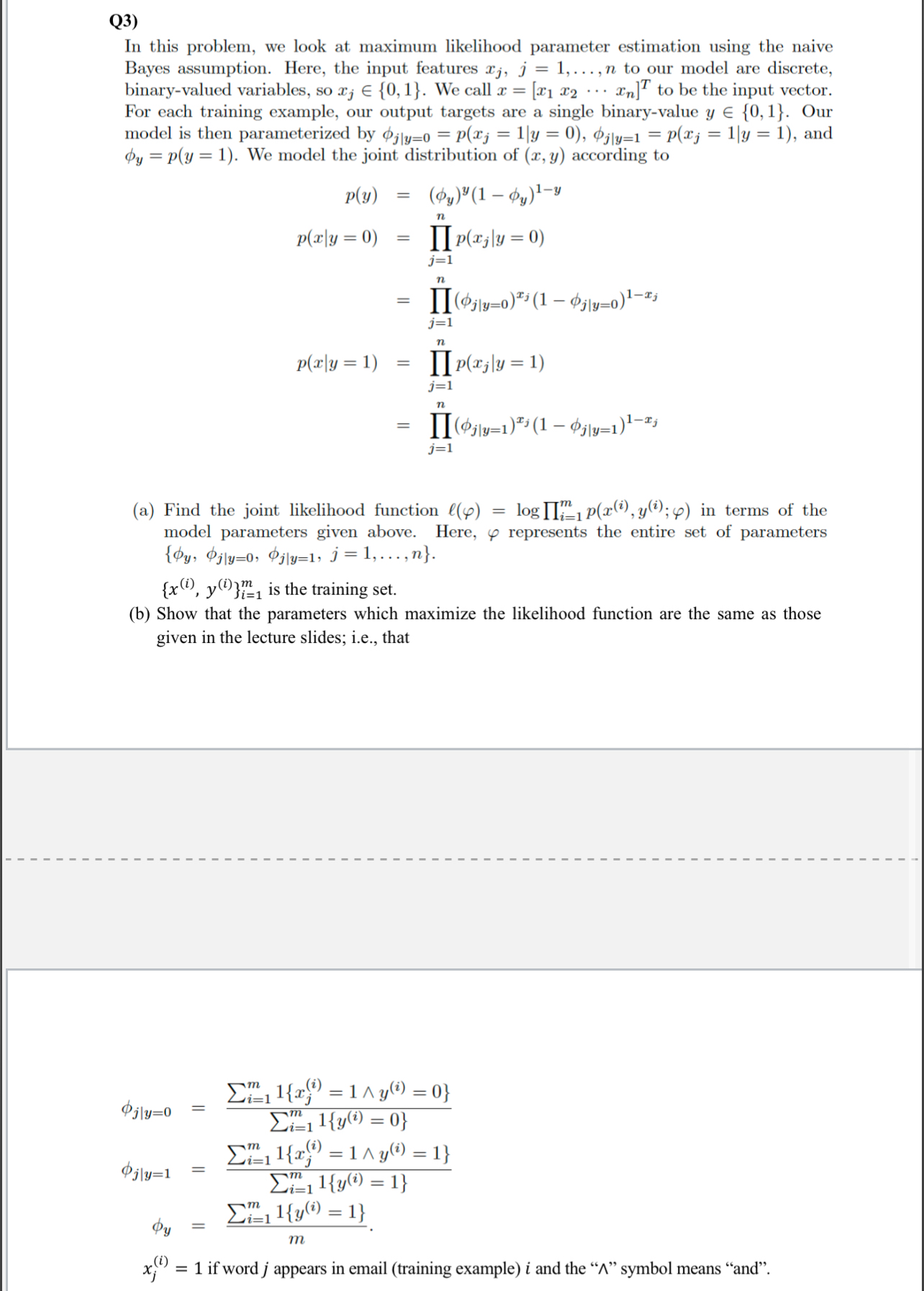 Q 3 ) In this problem, we look at maximum