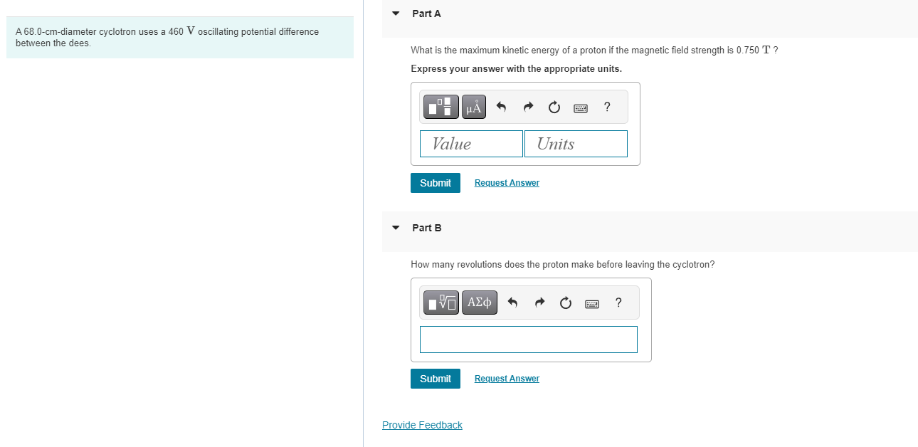 A 6 8 . 0 - cm - diameter cyclotron uses a 4 6 0