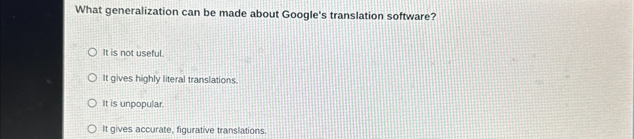 What generalization can be made about Google's