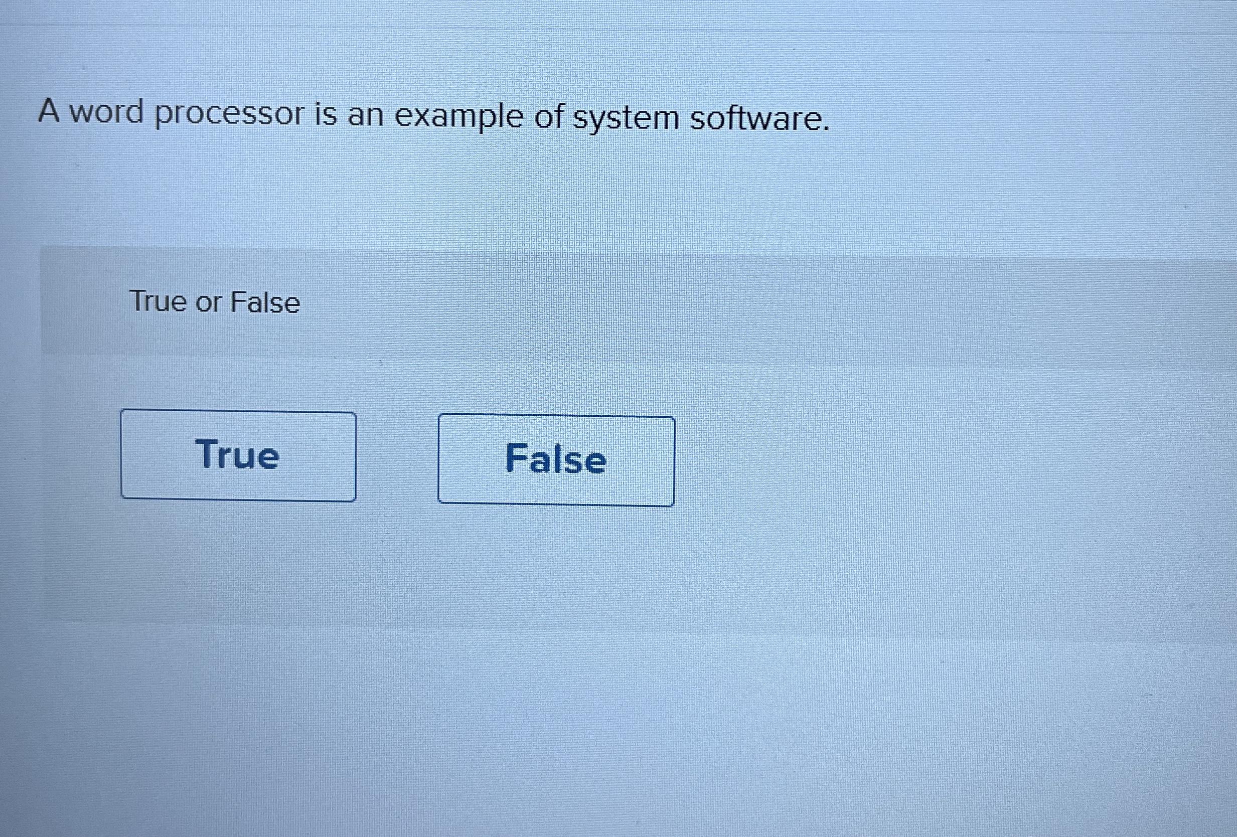 A word processor is an example of system
