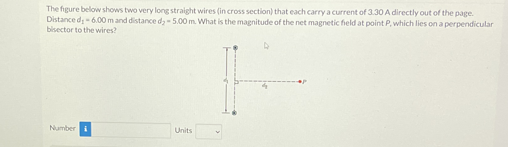 The figure below shows two very long straight