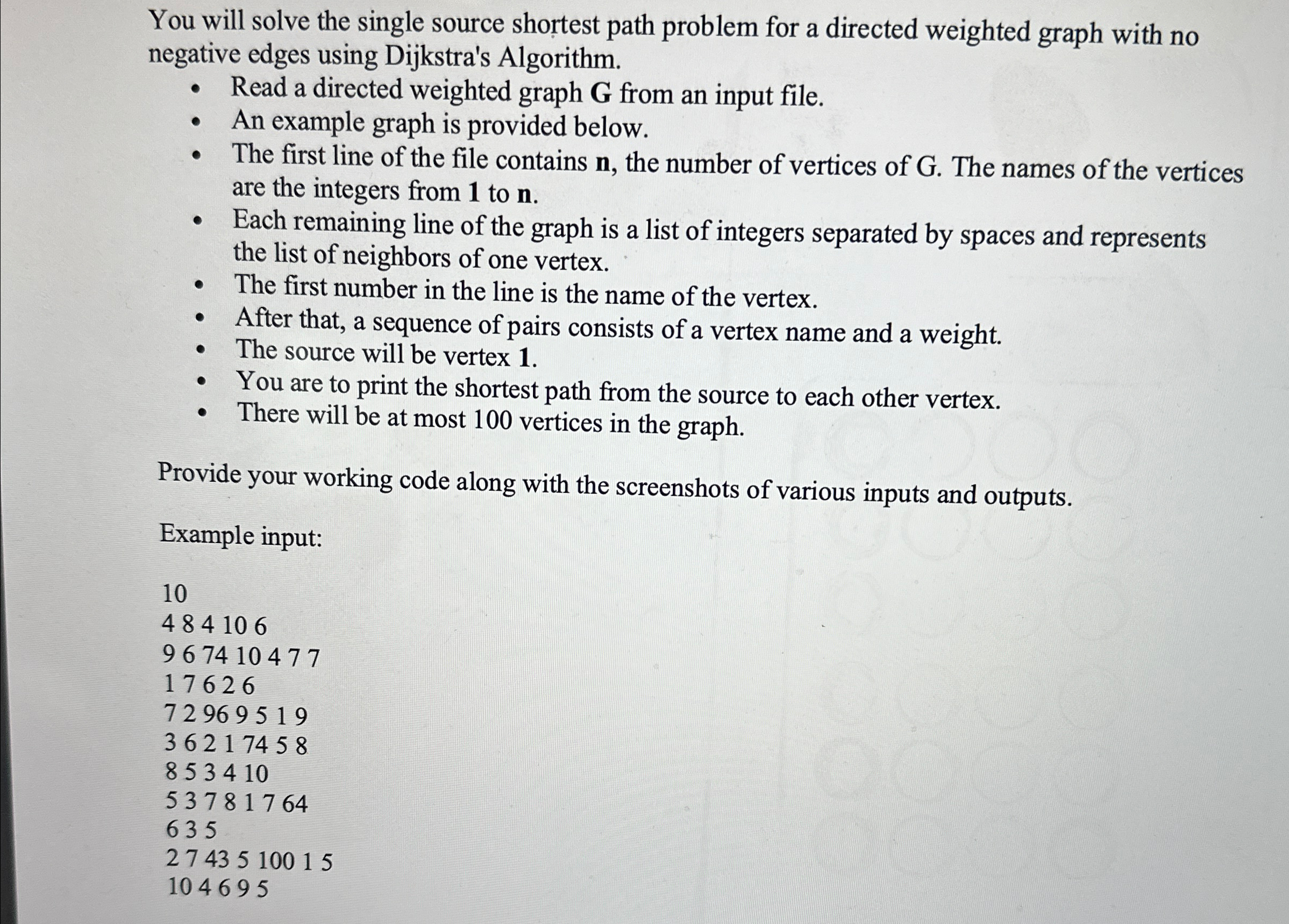 Python!!!You will solve the single source