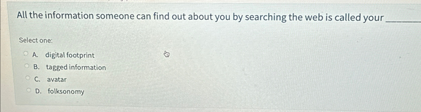 All the information someone can find out about