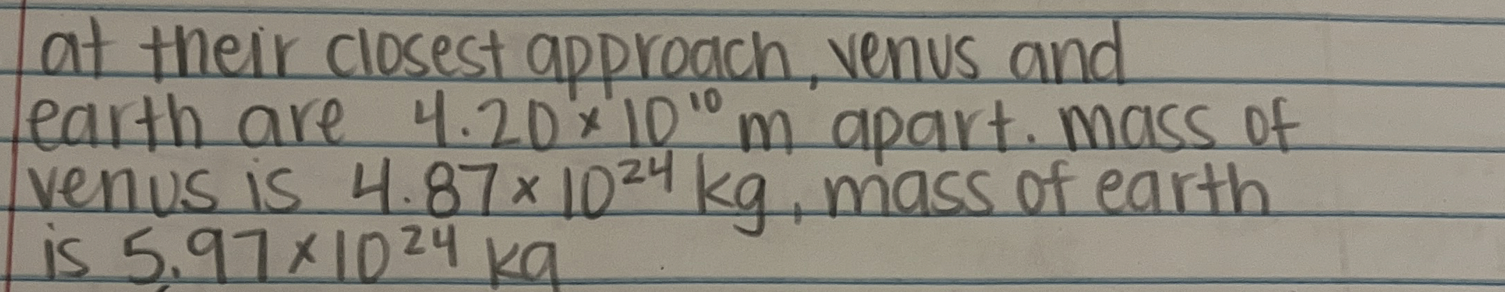 at their closest approach, venus and earth are 4