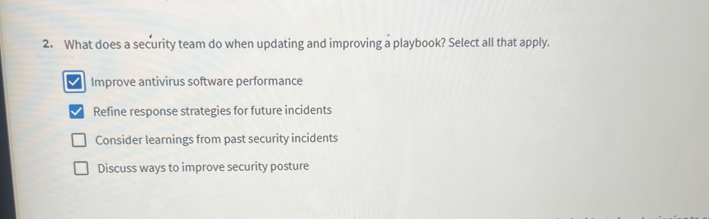 What does a security team do when updating and