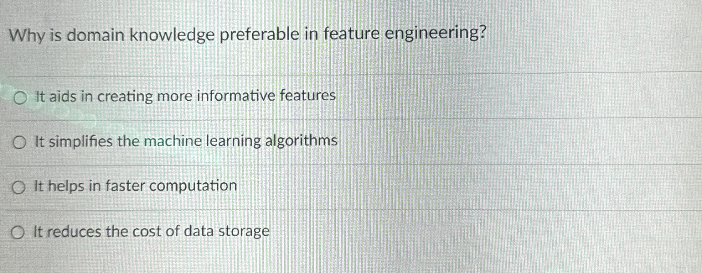 Why is domain knowledge preferable in feature