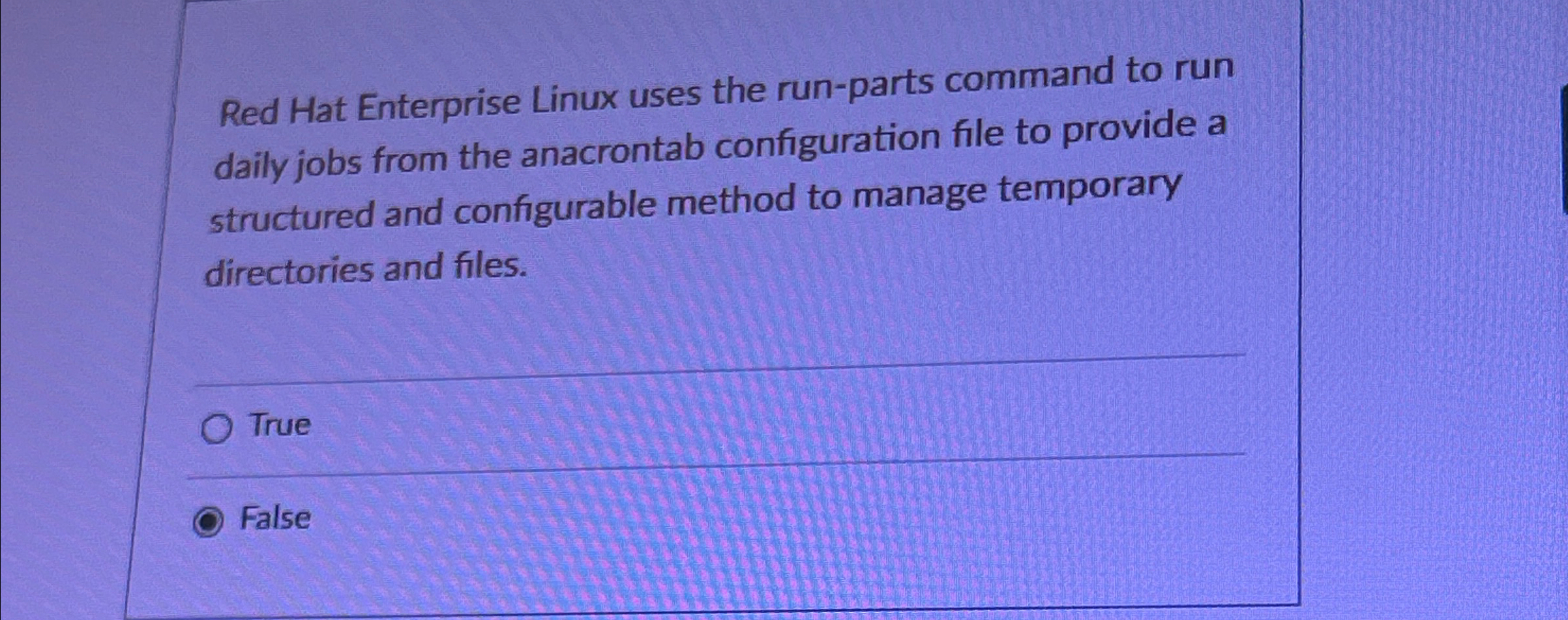 Red Hat Enterprise Linux uses the run - parts
