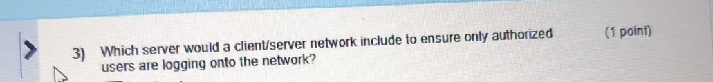 Which server would a client / server network