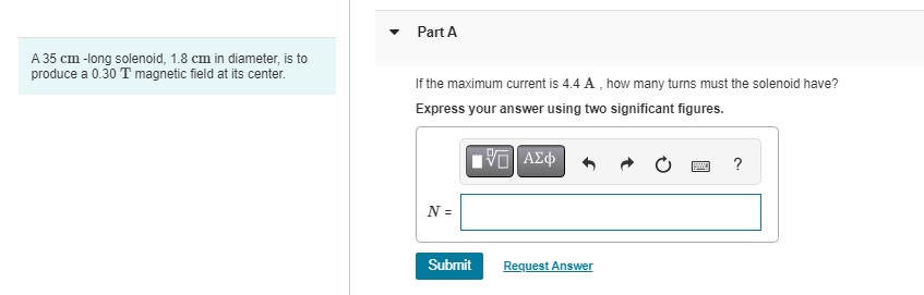 A 3 5 cm - long solenoid, 1 . 8 cm in diameter,