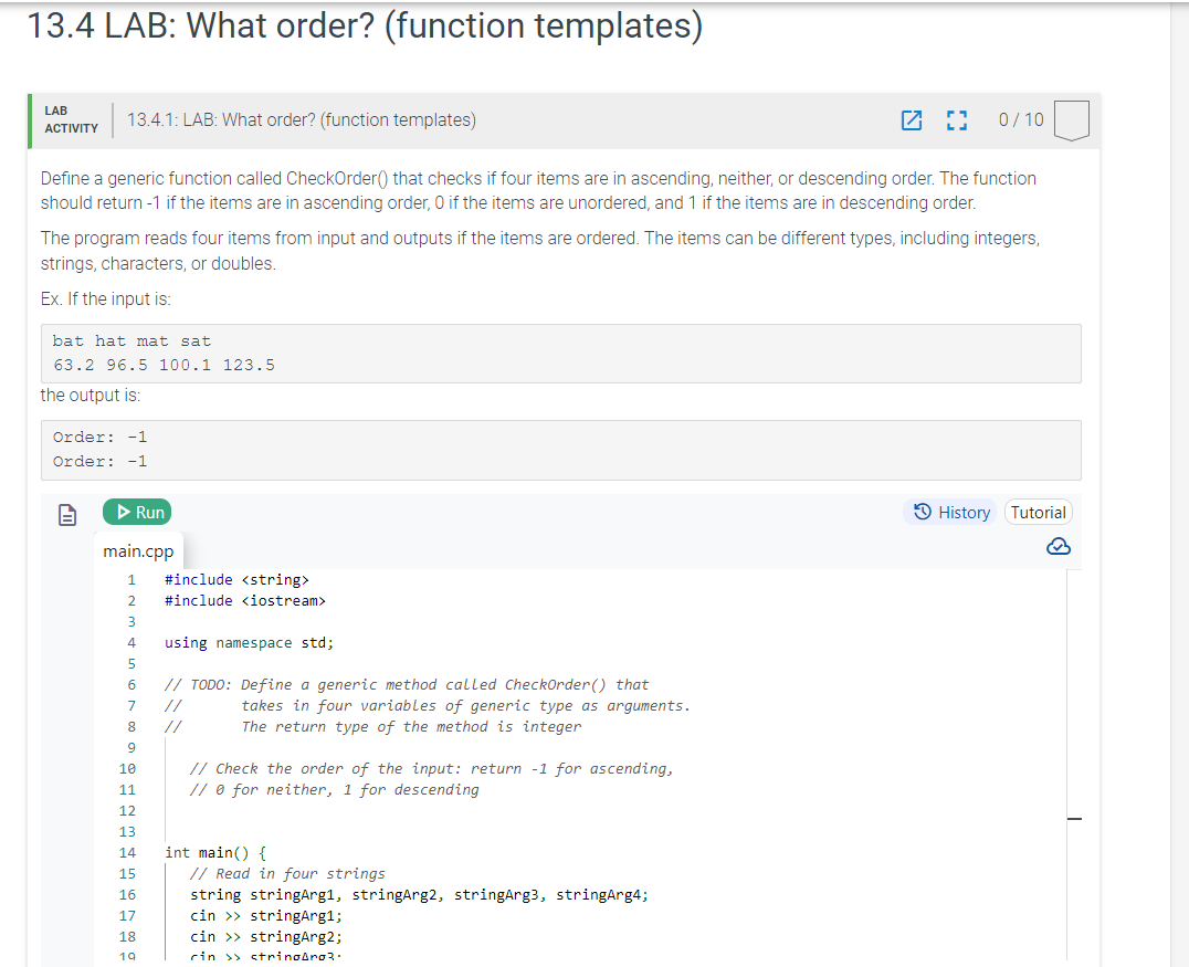 LAB main.cppcin > > stringArg 2 ; cin > >