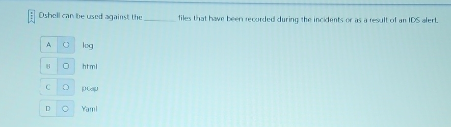 Dshell can be used against the files that have