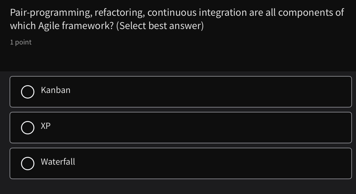 Pair - programming, refactoring, continuous