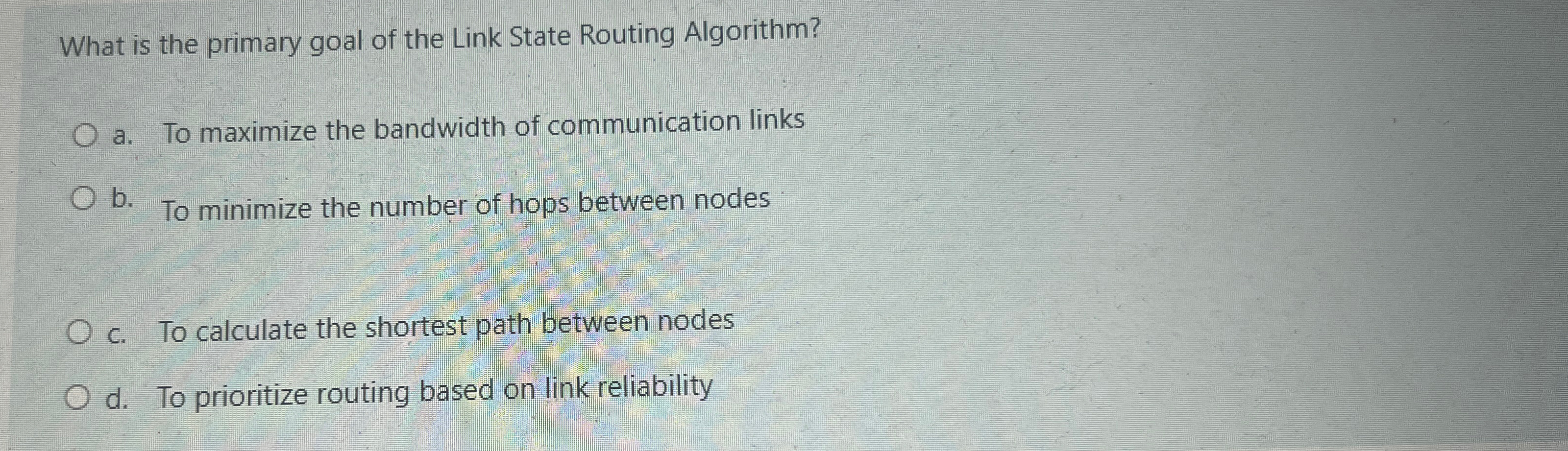 What is the primary goal of the Link State