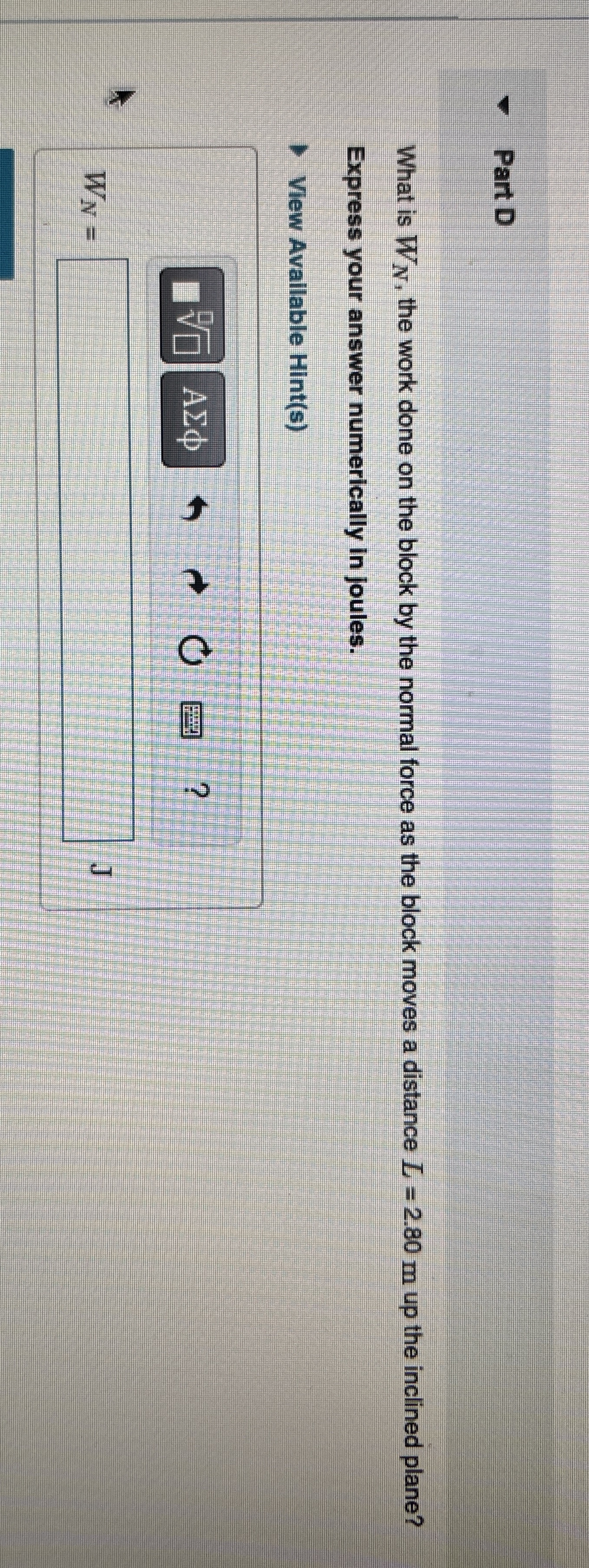 A block of weight w = 4 0 . 0 N sits on a