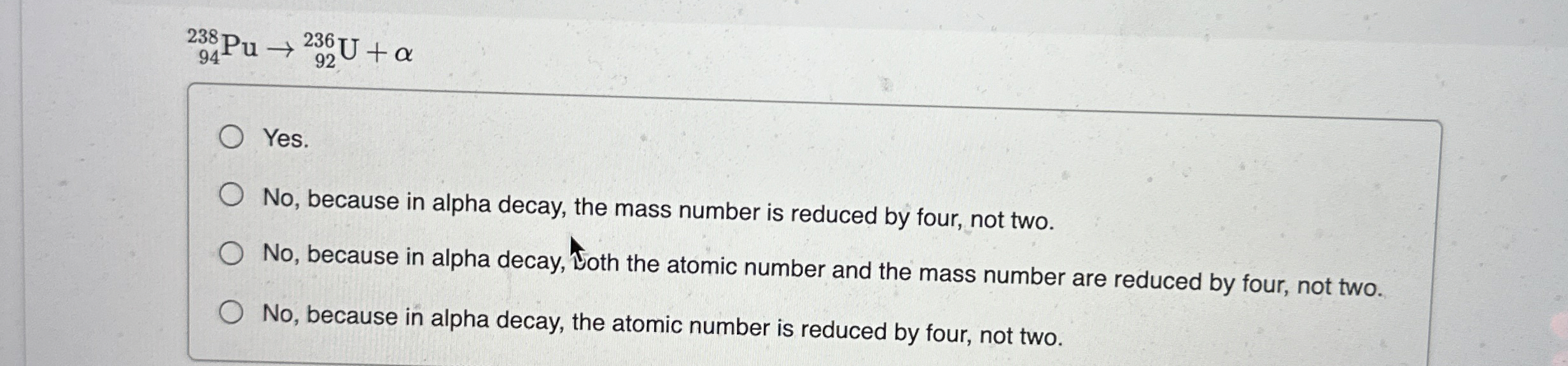 ? 9 4 2 3 8 P u ? 9 2 2 3 6 U + Yes. No , because