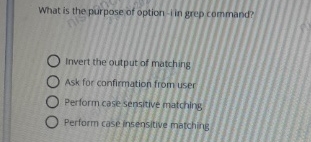 What is the purpose of option - i in grep