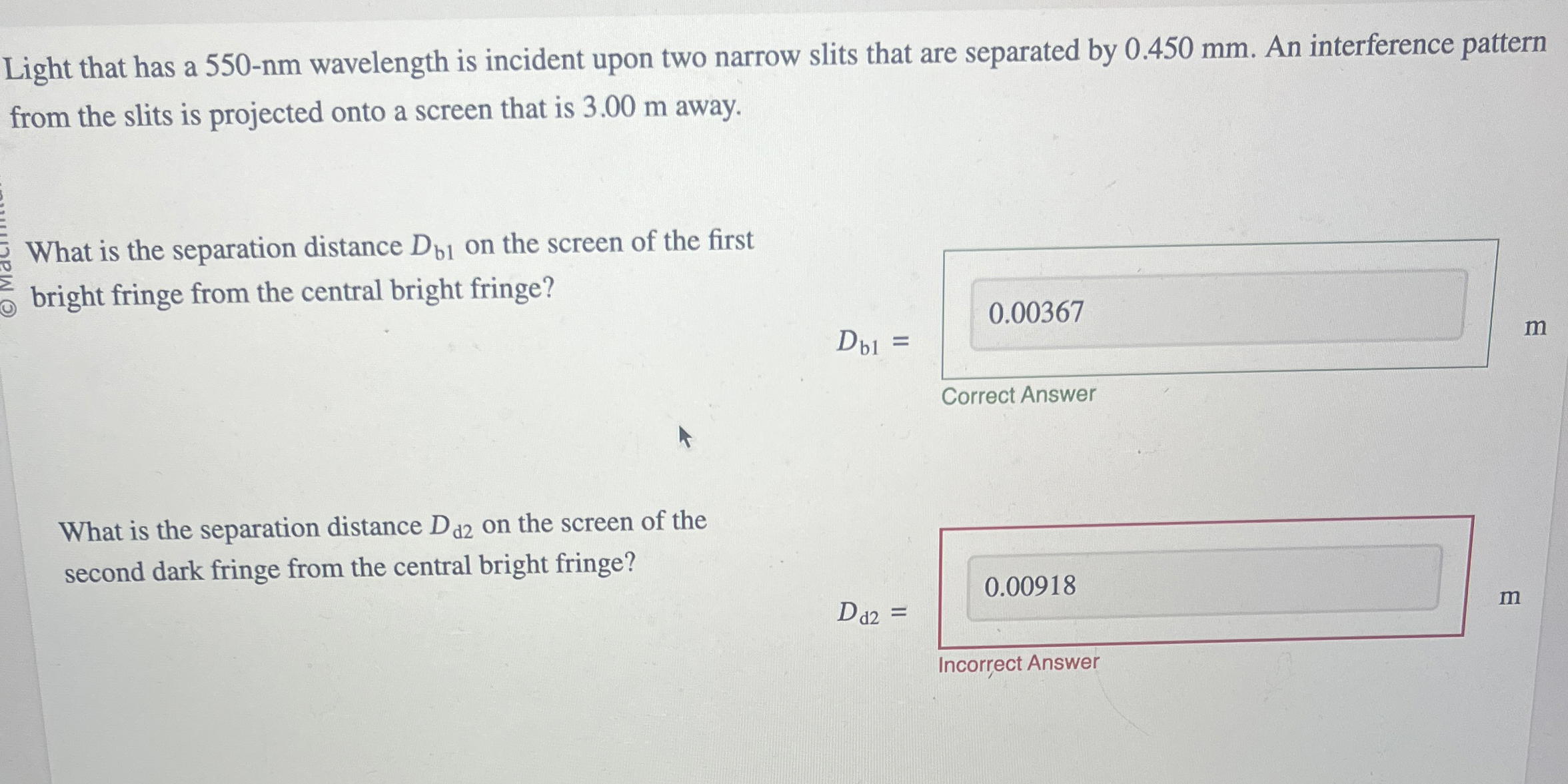 Light that has a 5 5 0 - n m wavelength is