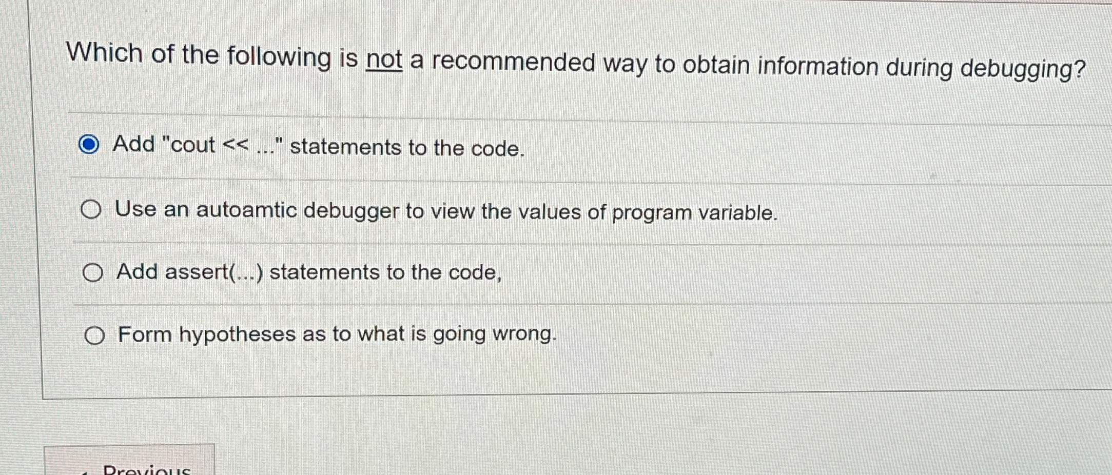 Which of the following is not a recommended way