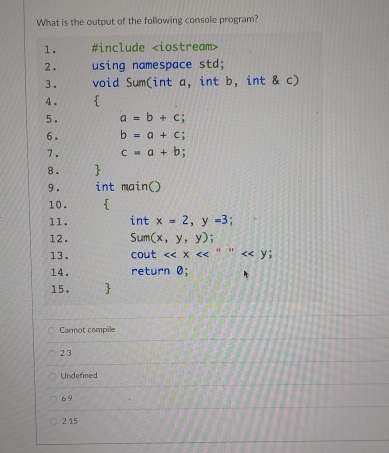 What is the output of the following console