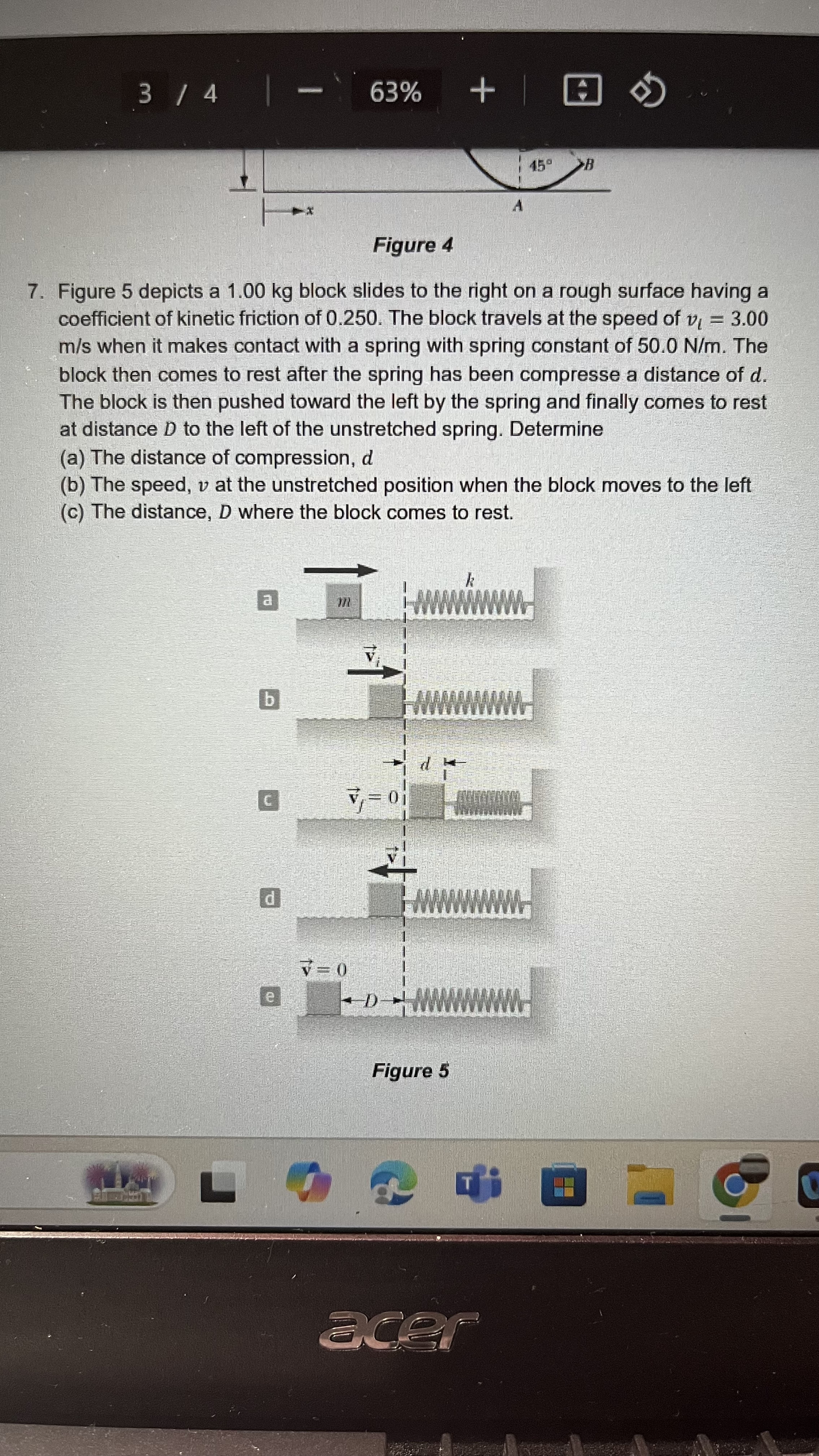Figure 4 7 . Figure 5 depicts a 1 . 0 0 kg block