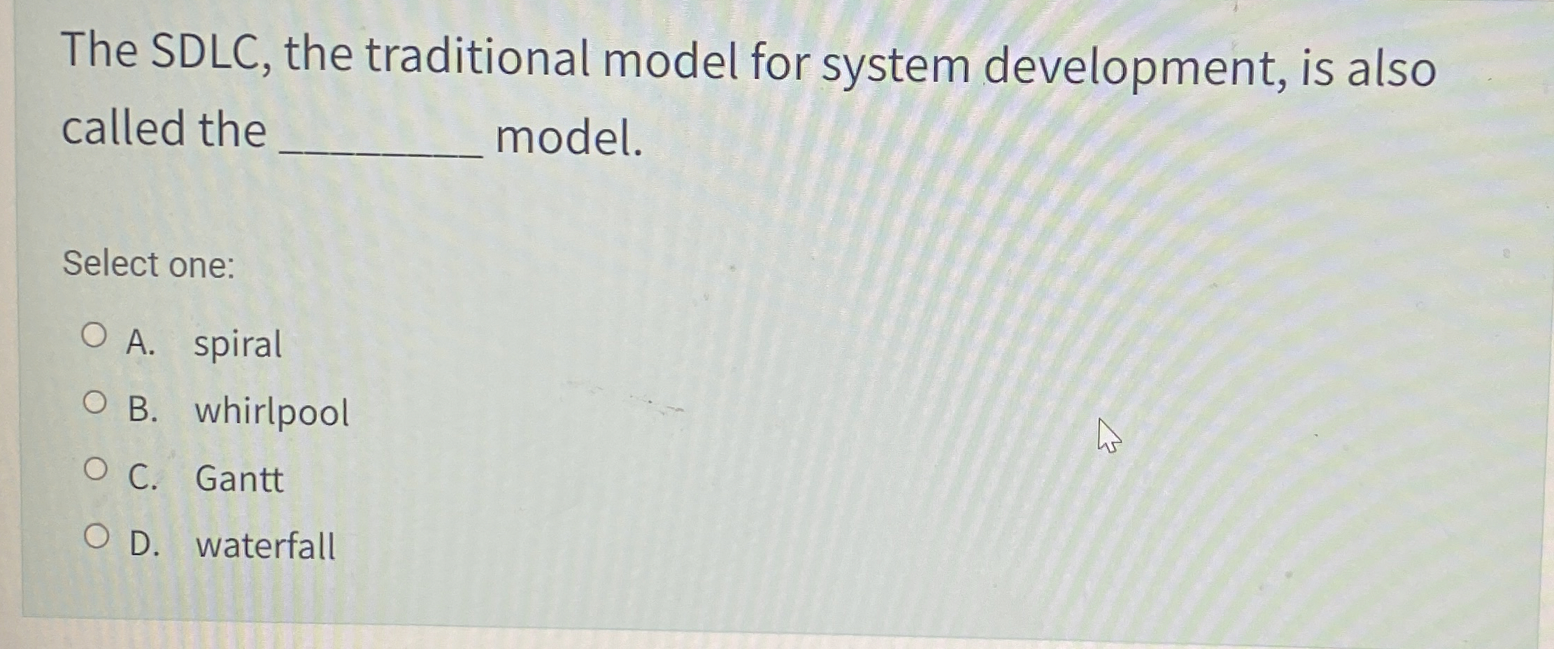The SDLC , the traditional model for system