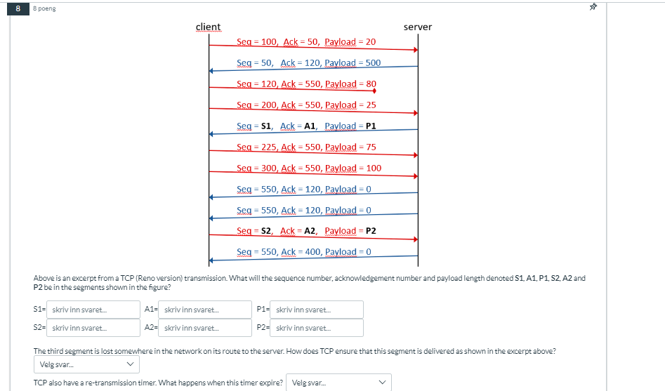 Above is an excerpt from a TCP ( Reno version )