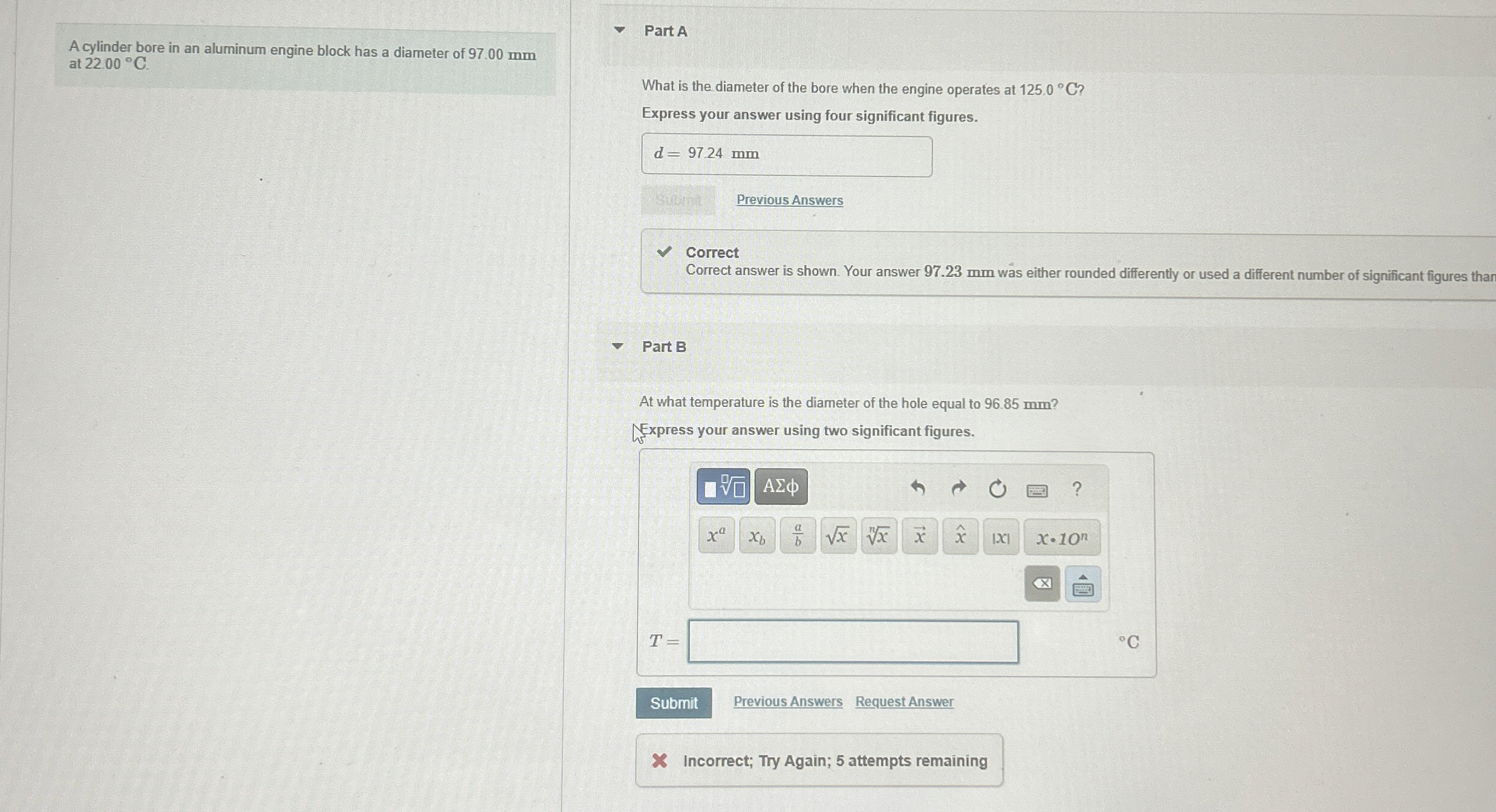 A cylinder bore in an aluminum engine block has a