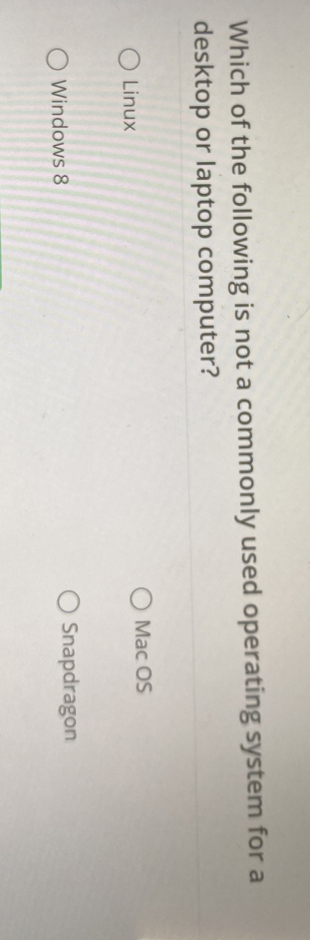 Which of the following is not a commonly used