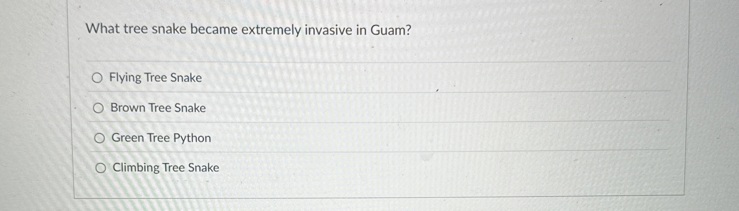 What tree snake became extremely invasive in