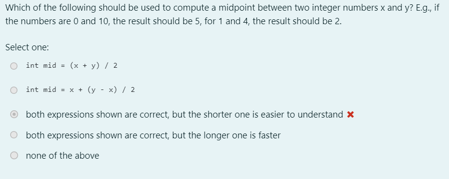 Which of the following should be used to compute