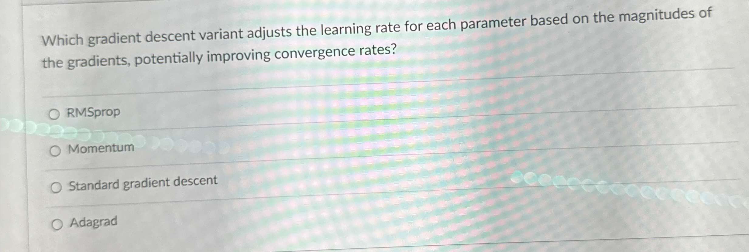 Which gradient descent variant adjusts the