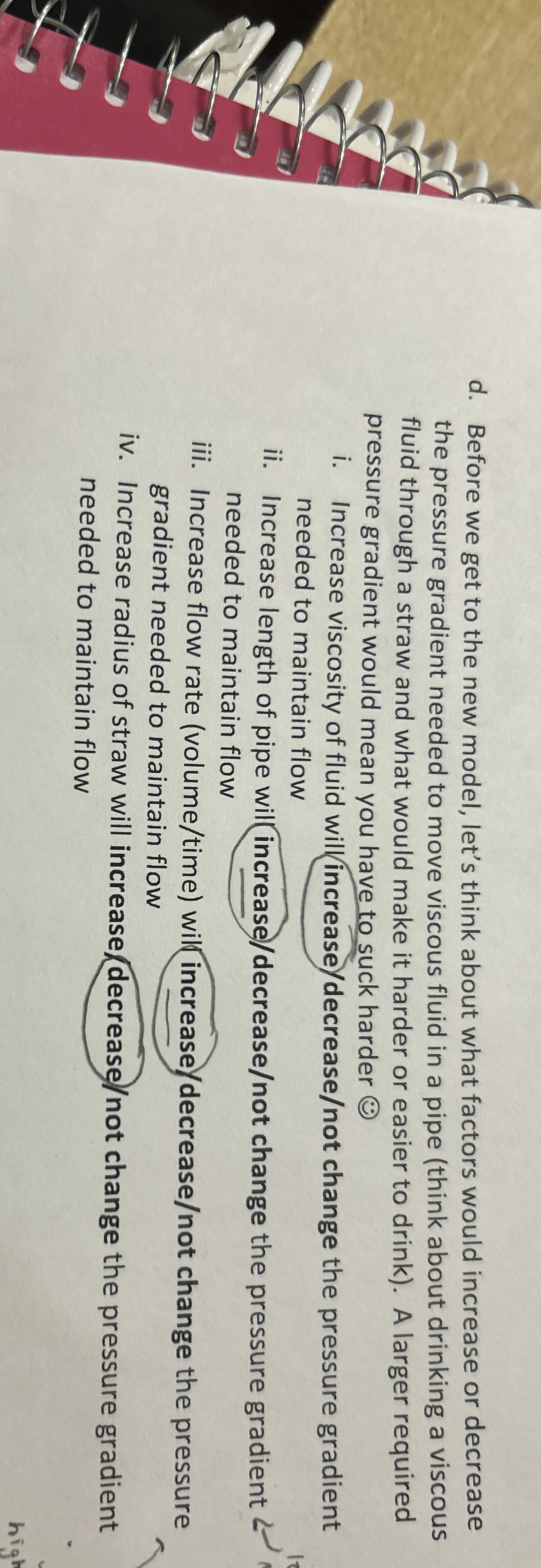 d . Before we get to the new model, let's think