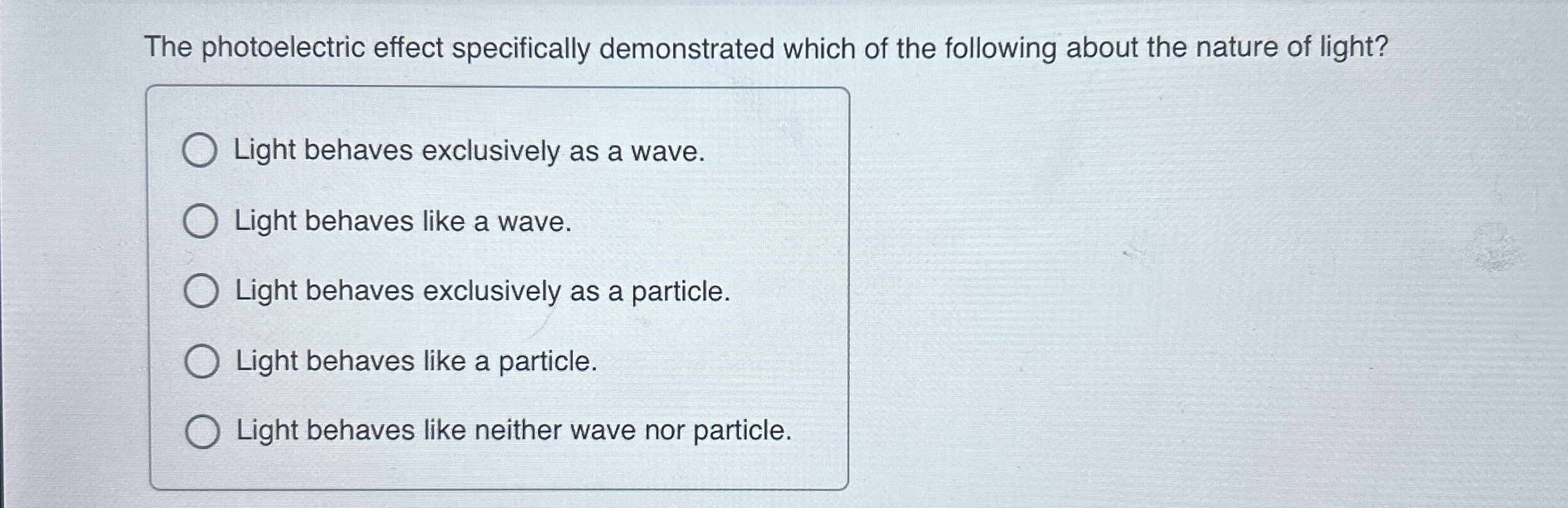 The photoelectric effect specifically